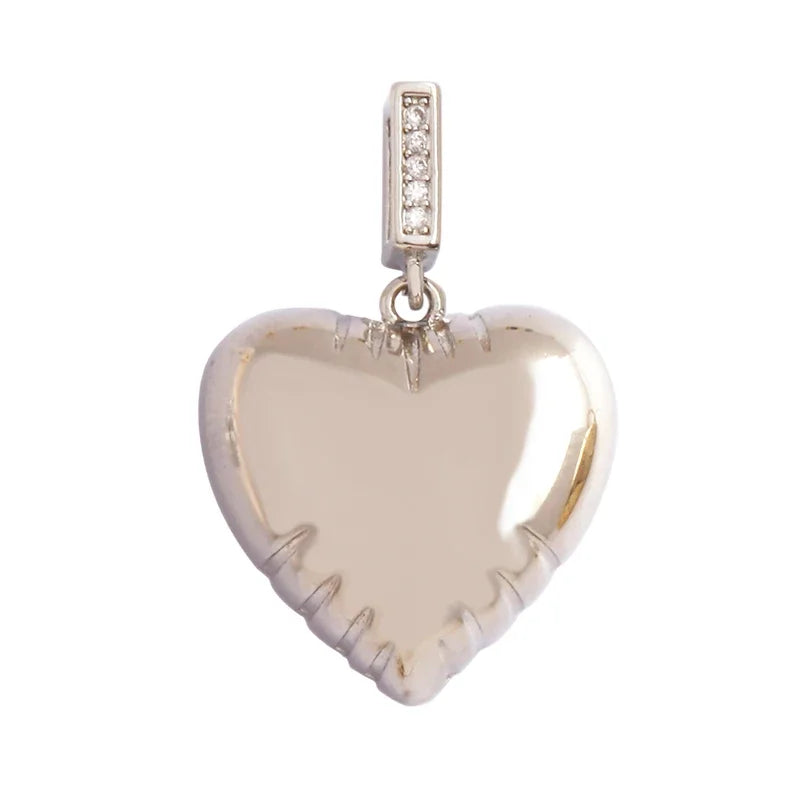 Classics Love Heart Star Zircon Focal Charm Pendant 18K Gold Plated Shell Pearl Jewelry