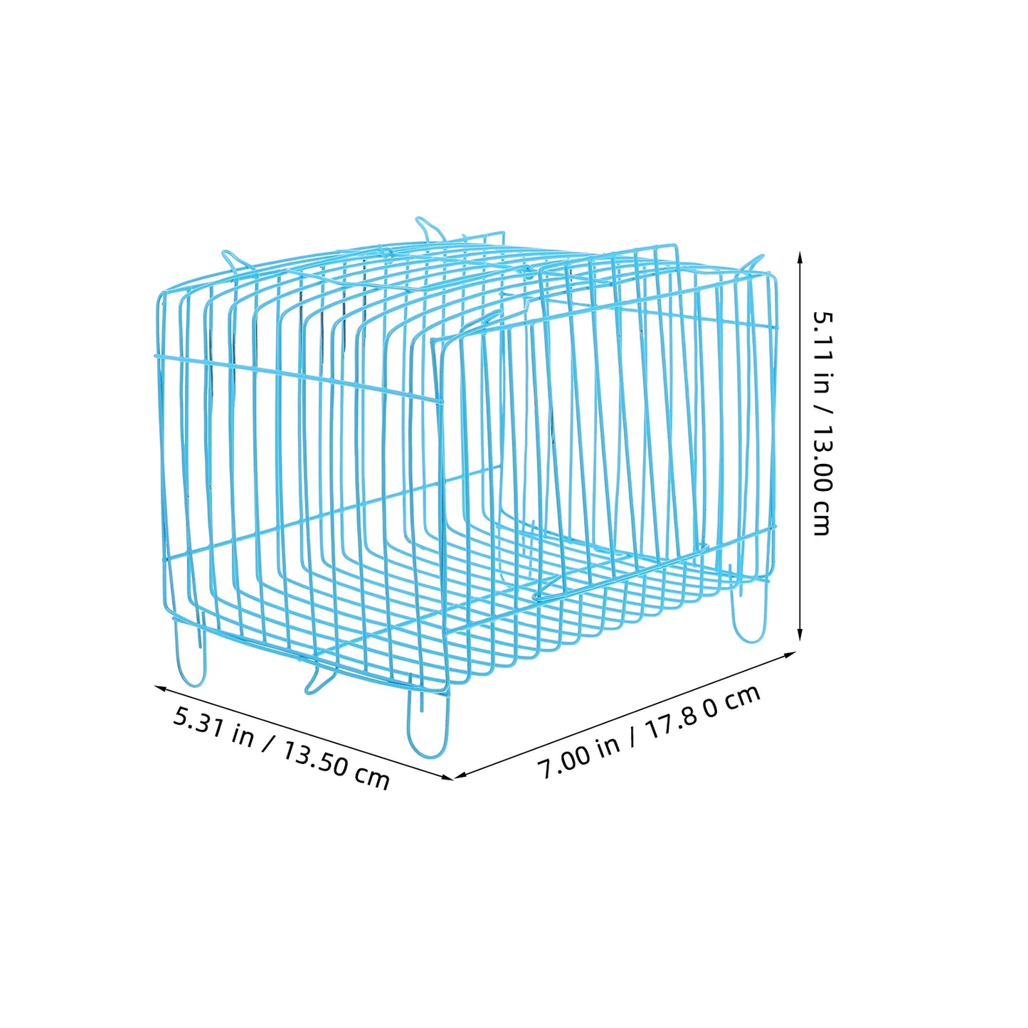 Portable Bird Cage Small Birds Carrying Cage Blue Square Parrot Handcage For Outdoor Lightweight Wire Breathing Carrier Travel