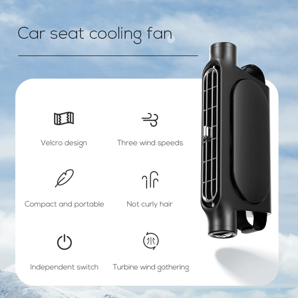 CF03 Innovative Car Seat Fan Strong Wind Low Noise 3 Speeds