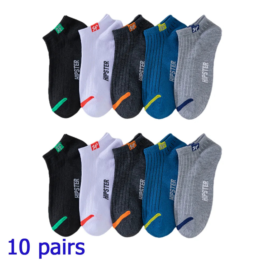 8 Pairs Women/Men Boat Socks Invisible Low Cut Non-slip Casual Breathable