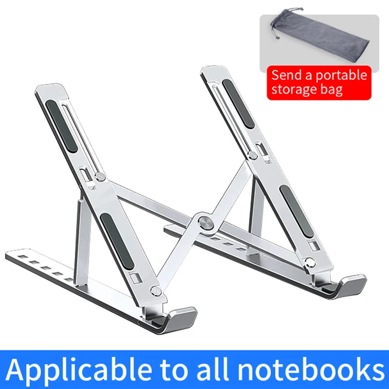 Aluminum Alloy Laptop Holder Stand Adjustable Portable Cooling Non-Slip
