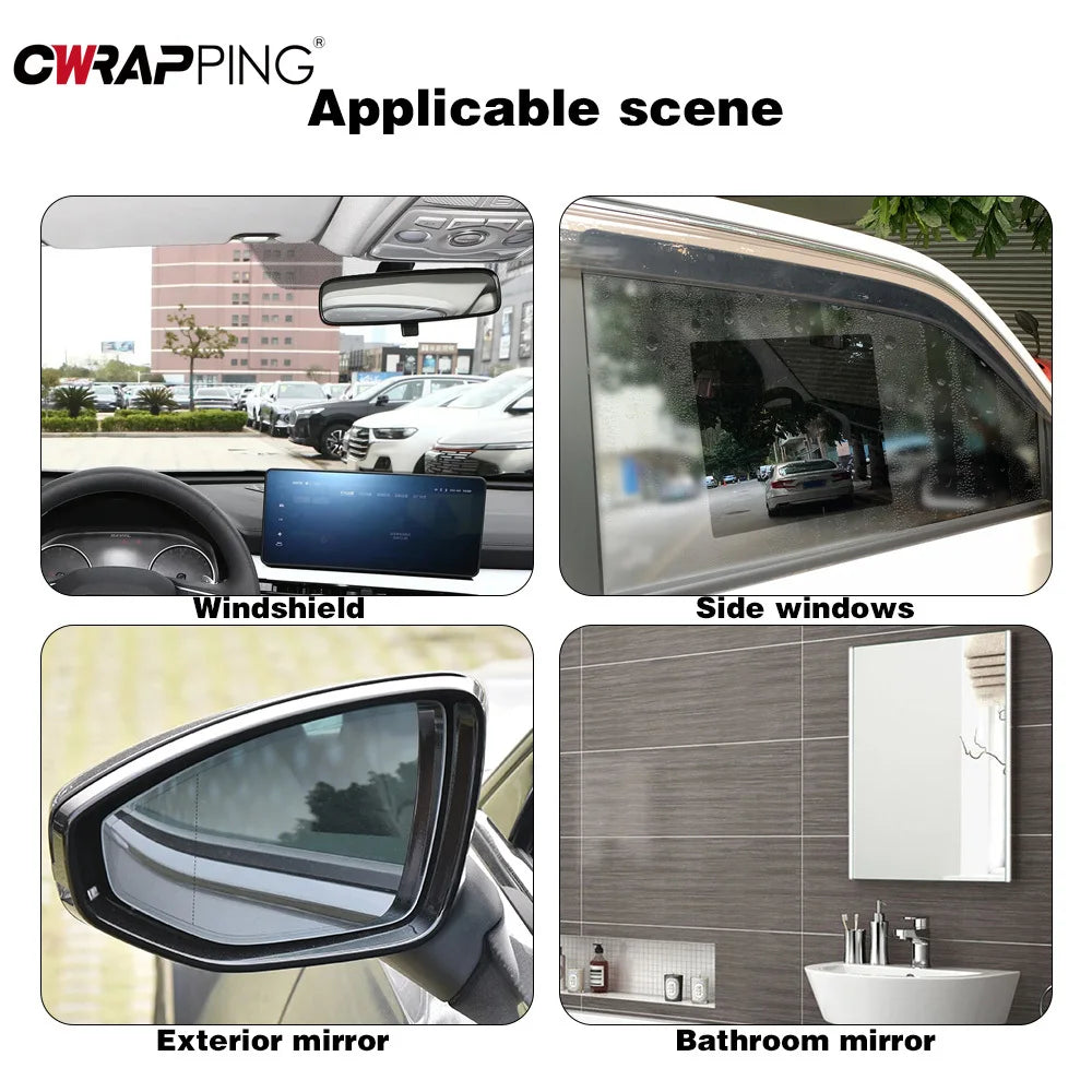 4PCS Car Rainproof Film Set Waterproof Anti-fog Stickers