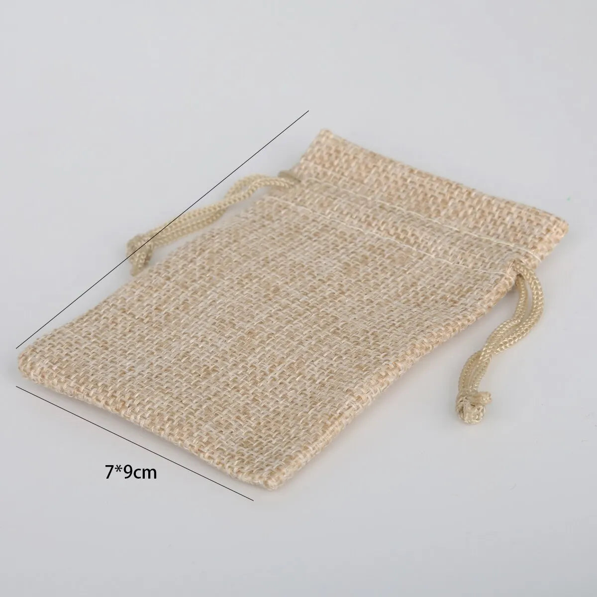 15-50 Cotton and Hemp Bundle Pocket Gift Bag for DIY Candy Packaging