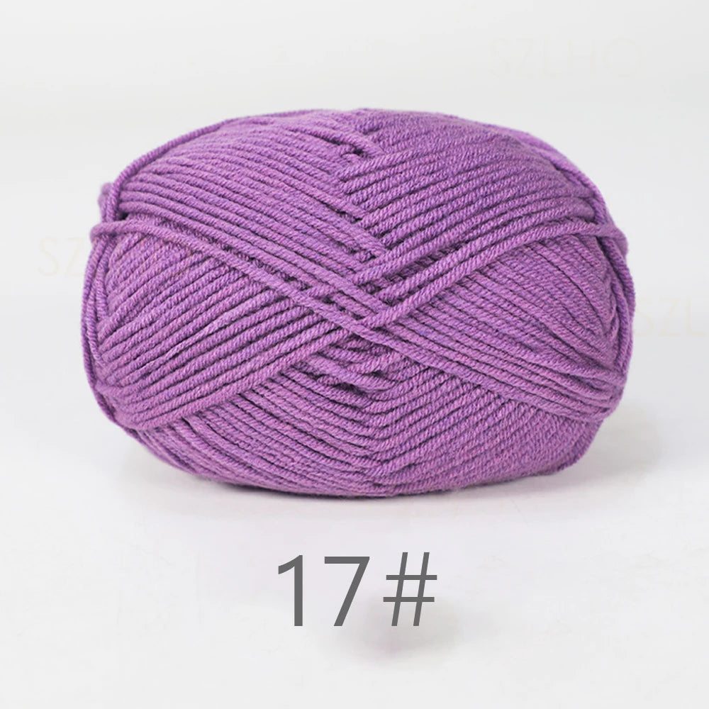 A1-1 50g Set Soft Milk Cotton Yarn for Knitting and Crochet