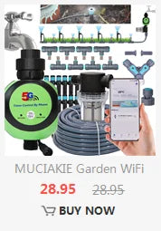 Garden Smart Timer Irrigation Set 5-50M 1/4 inch IPX5 Waterproof Automatic Watering Controller for Lawns and Plants
