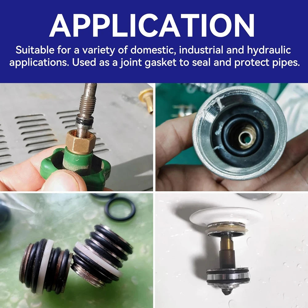 419PCS Universal O-Ring Assortment Set with 32 Sizes Nitrile Rubber Seals for Plumbing Automotive and Faucet Repairs