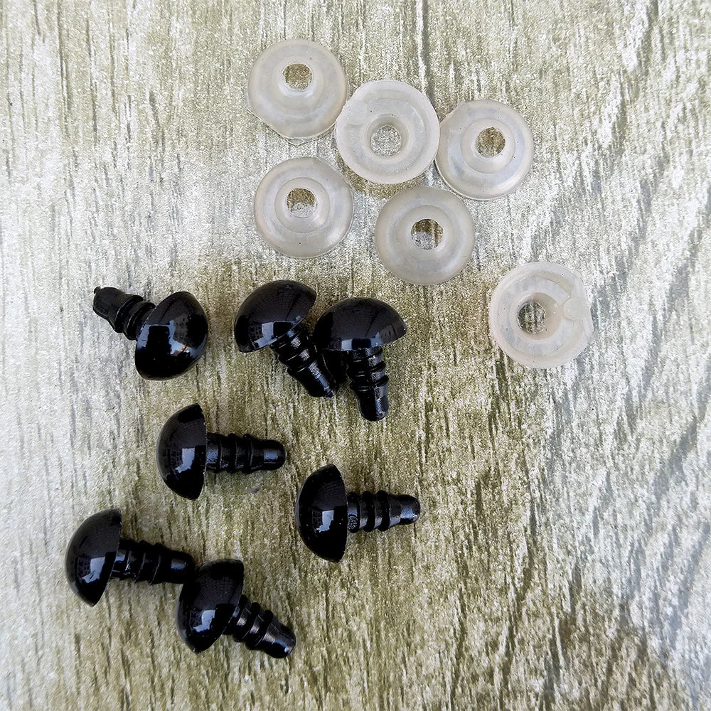 100pcs 8/10/12/14mm Plastic Safety Eyes for DIY Doll Toys