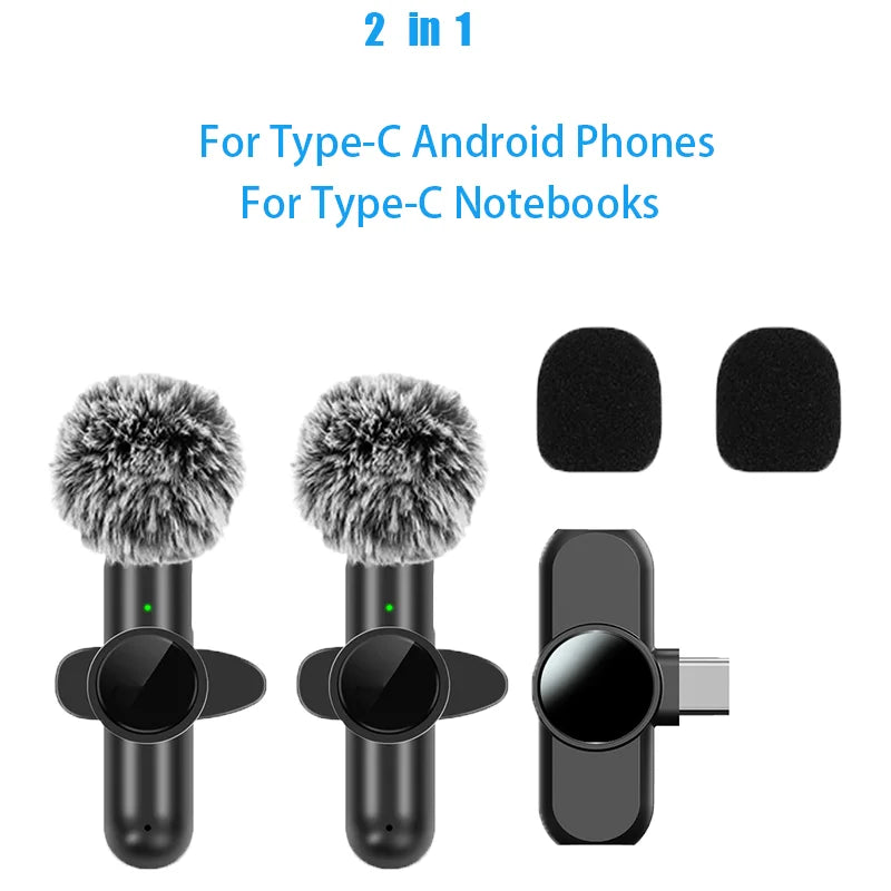 Basix Mini Lavalier Microphone Portable Wireless for iPhone Android