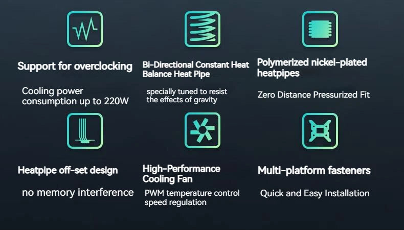 DEEPCOOL AG400 CPU Air-Cooling Radiator 4 Heat Pipes Dual Fan 2000RPM for Intel LGA1700 1200 115X AMD AM4