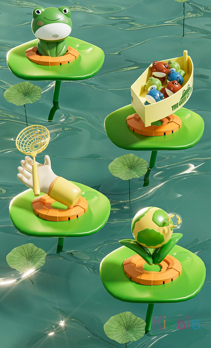 Montessori Launch Frog Toy for Kids Age 3 to 6 - Cartoon Flying Frog Catching Game for Sensory Development and Interactive Fun for 1 to 2 Players