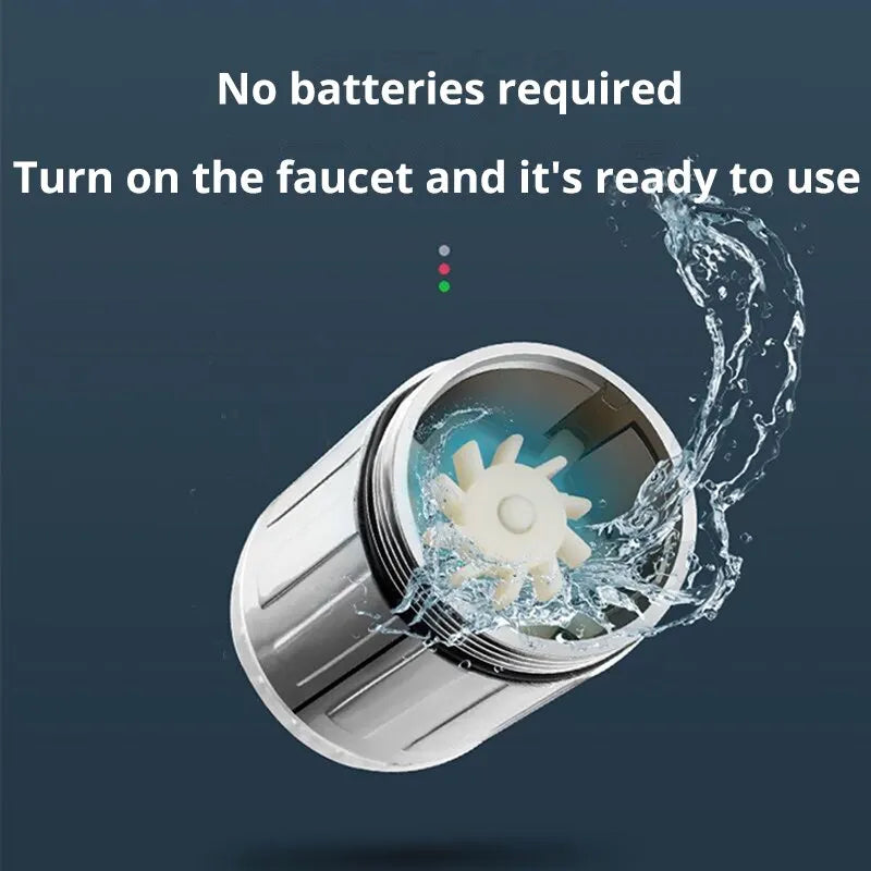 1 grifo LED colorido para baño, grifo de cocina con luz brillante, boquilla aireadora para ducha con ahorro de agua