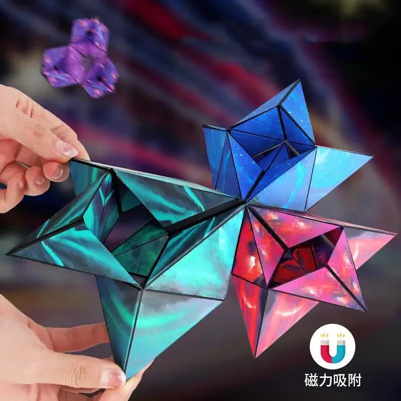 Variety Geometric Changeable Magnetic Magic Cube Fidget Toy