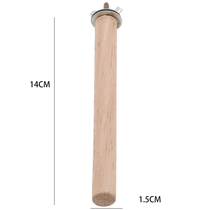 Parrot Pet Raw Standing Stick Wood Hanging Stand Rack Toy Sticksstand Parakeet Branch Perches For Bird Cage Bar Pet Supplies