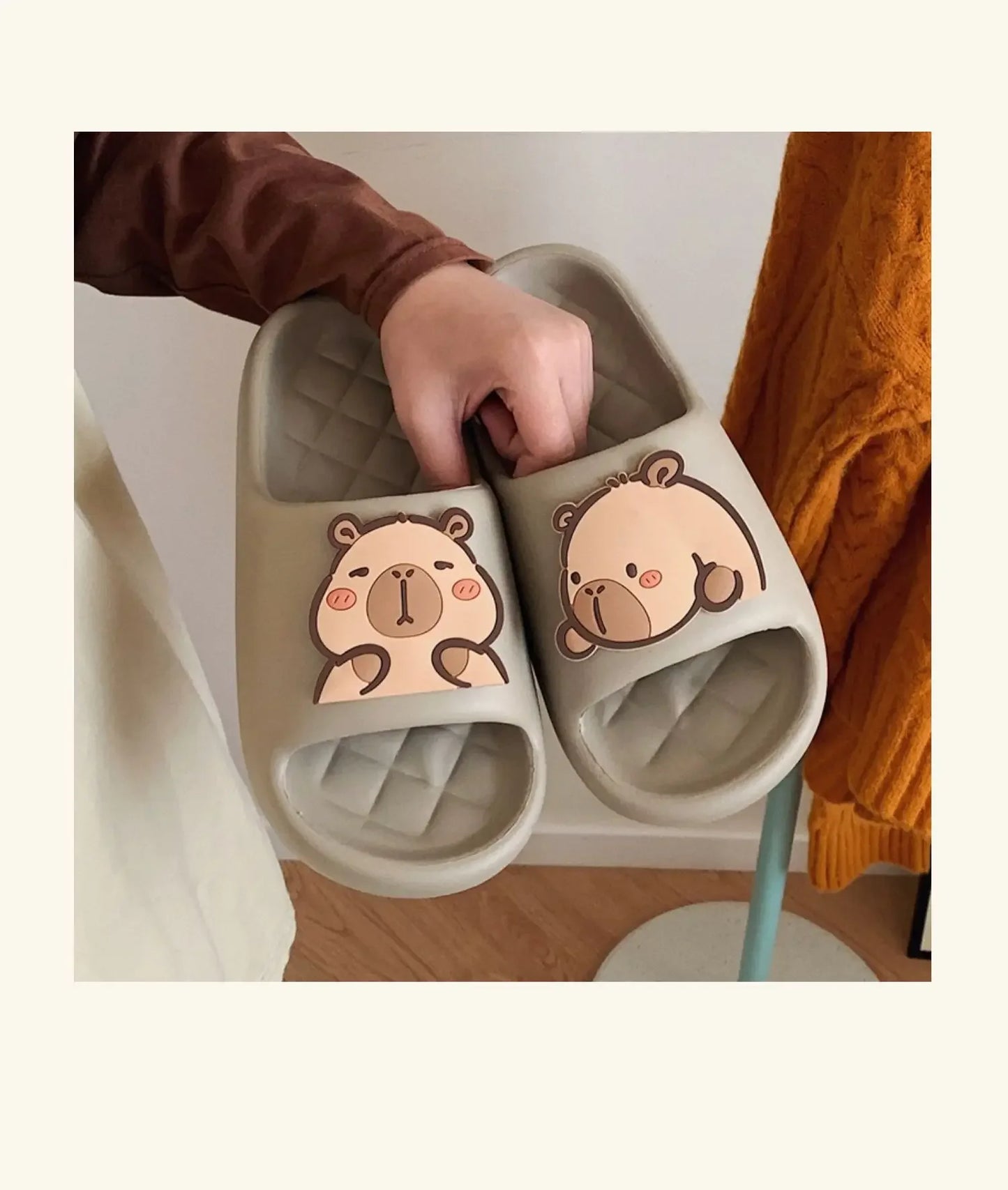 Capybara Slipper Women Cute Cloud Sandals Summer Flip Flops