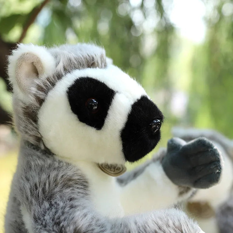 28cm Wild Lemur Plush Stuffed Animal Toy with Short and Long Arms for Kids and Adults