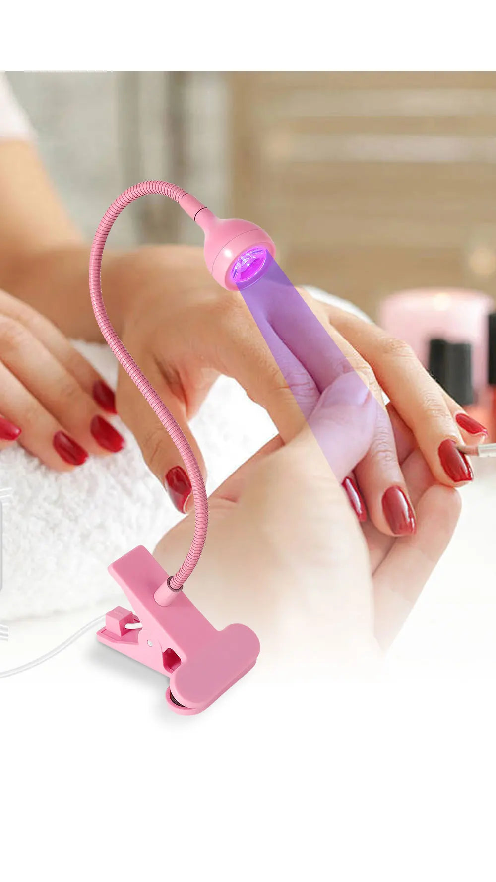 UV LED Light for Nails Drying Lamp Mini USB Clip-on Dryer