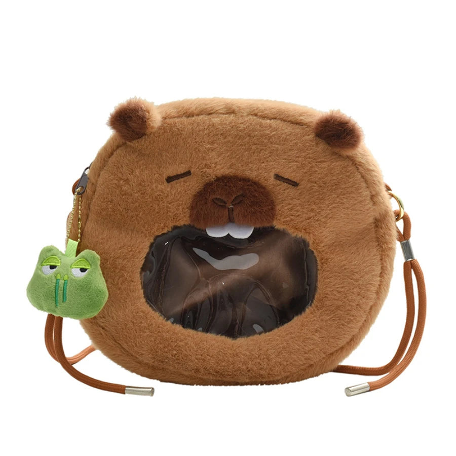 Capybara Plush Backpack Kawaii Fashion Mini Knapsack Bag