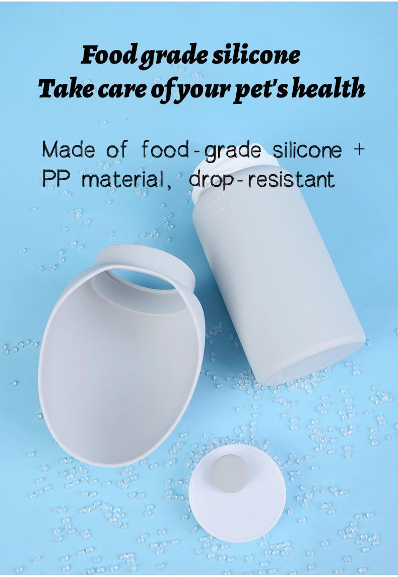 550ml Portable Folding Pet Water Bottle for Dogs and Cats Travel Mug with Collapsible Design