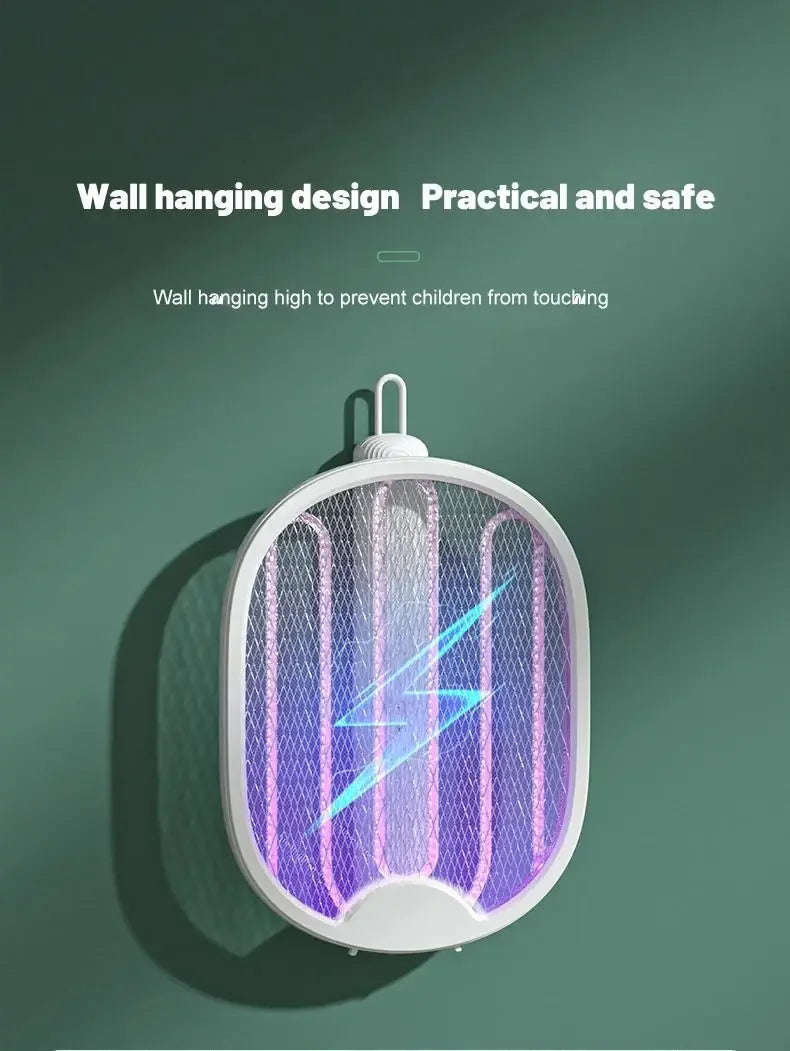 1 lámpara nueva para matar mosquitos, recargable por USB, eléctrica, plegable, matamoscas, 3000 V