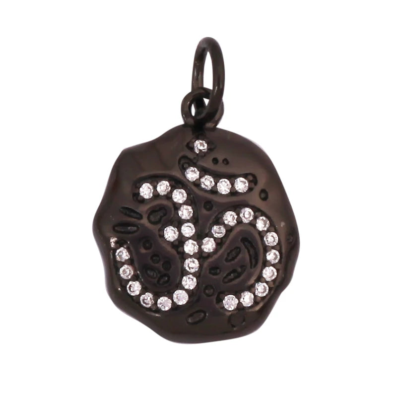 Cowboy Hat Boots Charm Pendant Zirconia 18K Gold Necklace