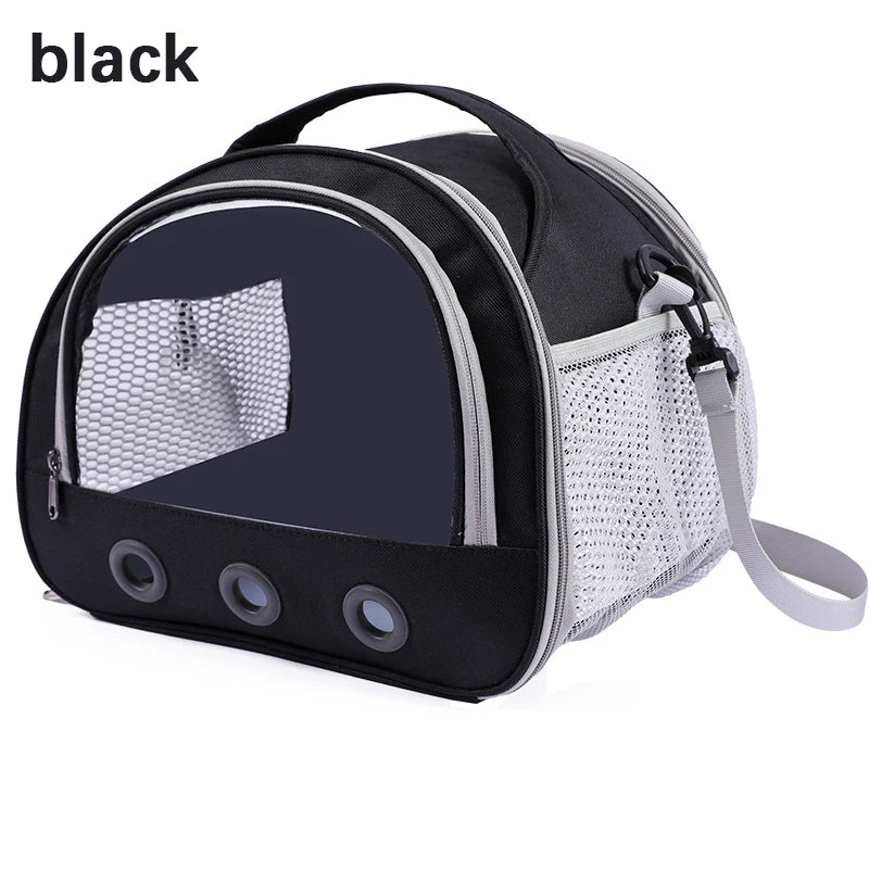 Foldable Cat Dog Bird Rabbit Carrier Bag With Thick Cotton Cushion Pet Aviation Backpack Anti-suffocation Portable Travel Bag