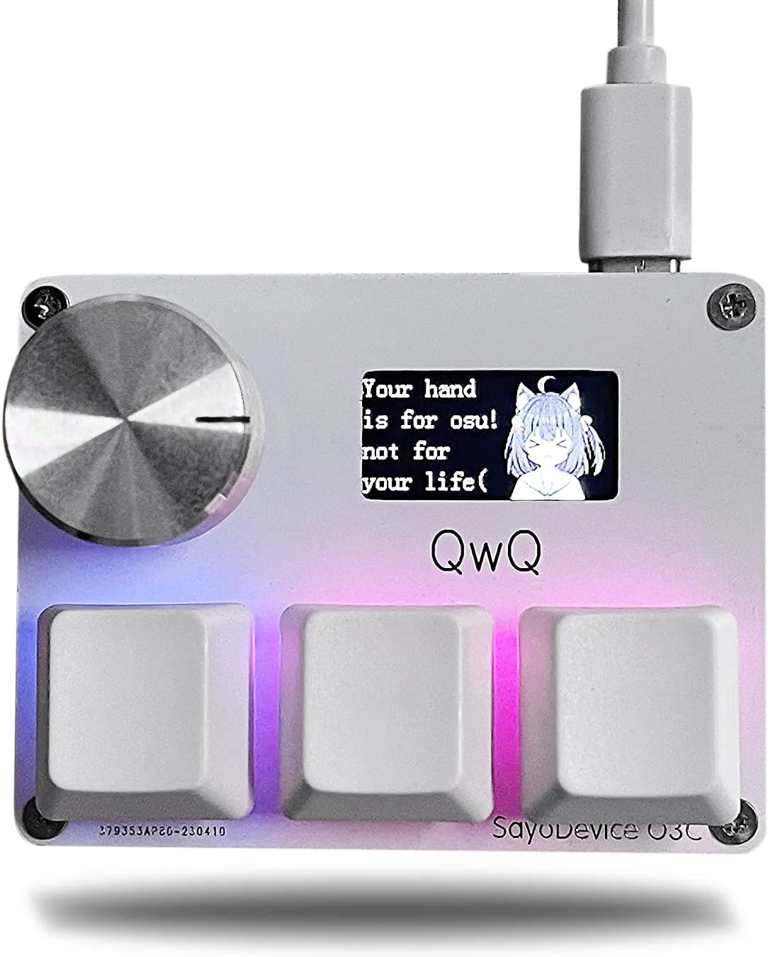 O3C SayoDevice OSU Rapid Trigger Magnetic Pink Switches Keyboard with Customizable Knob and Shortcut Features