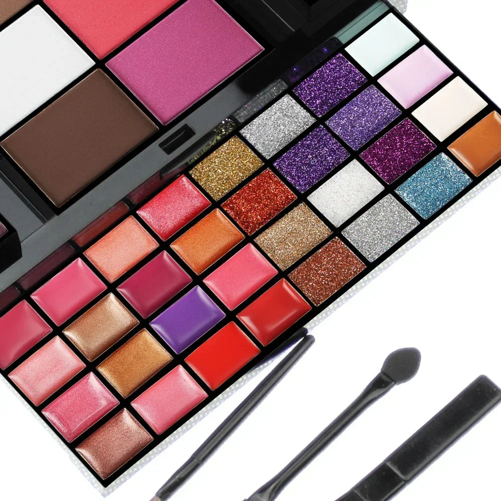 74 Color Professional Makeup Set with Eyeshadow Lip Gloss Matte Concealer and Flash Lipstick in Gift Box for Women