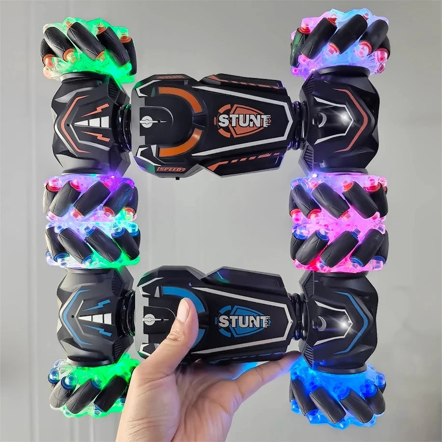 4WD RC stunt car rotation drift 2.4G wireless remote control car children's and boys sound and light toy car