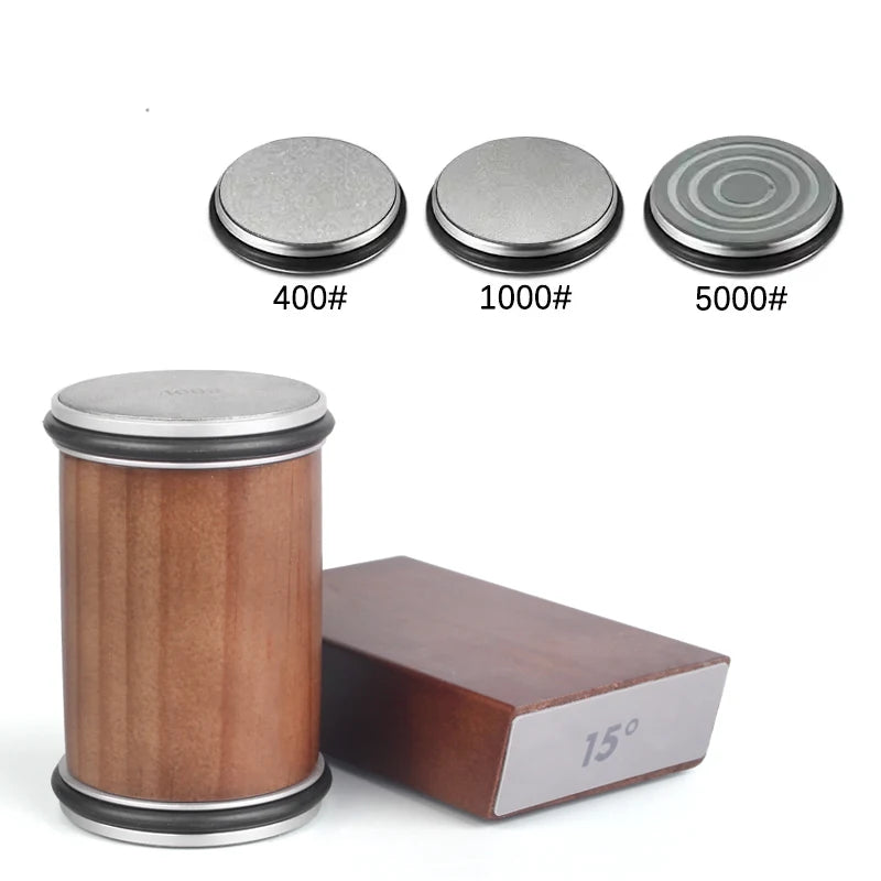 Rolling Knife Sharpener Kit with Magnetic Holder and Diamond Stones