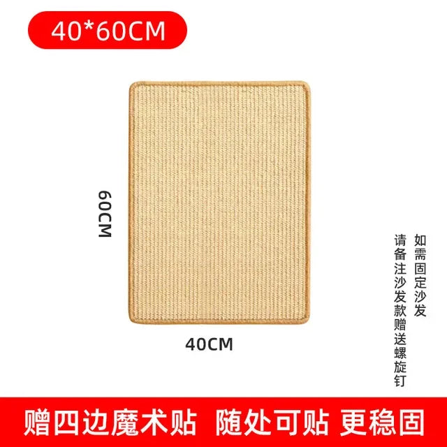 Scratcher Sisal Hemp Board Wall Pad Furniture Protective Scratching Post For Cat Paw Training