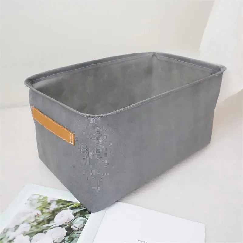 1pc Foldable Clothes and Miscellaneous Storage Box with Steel Frame