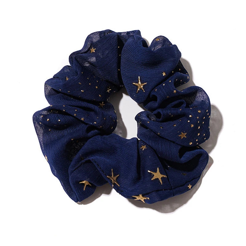 Hair Tie Solid Color Star Dotted Ponytail Accessories
