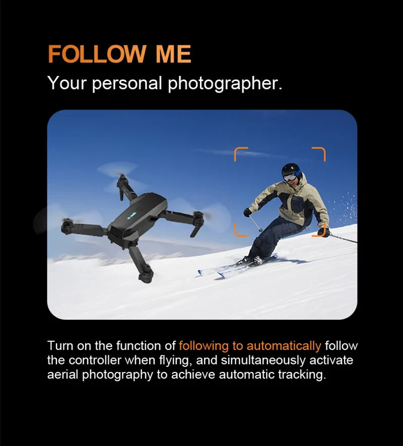 Professional Mini Remote Control Drone E88 4K HD Camera Wifi FPV Folding Quadcopter Gift for Kids