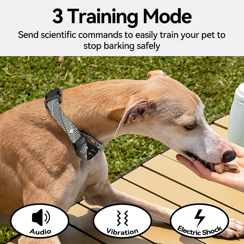 ROJECO Electric Dog Training Collar Automatic Dog Anti-barking Shock Collar USB Rechargeable Pet Trainer for Dogs Bark Stopper