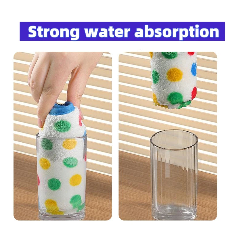 10PCS Microfiber Cleaning Cloths High Absorbent Dish Rags