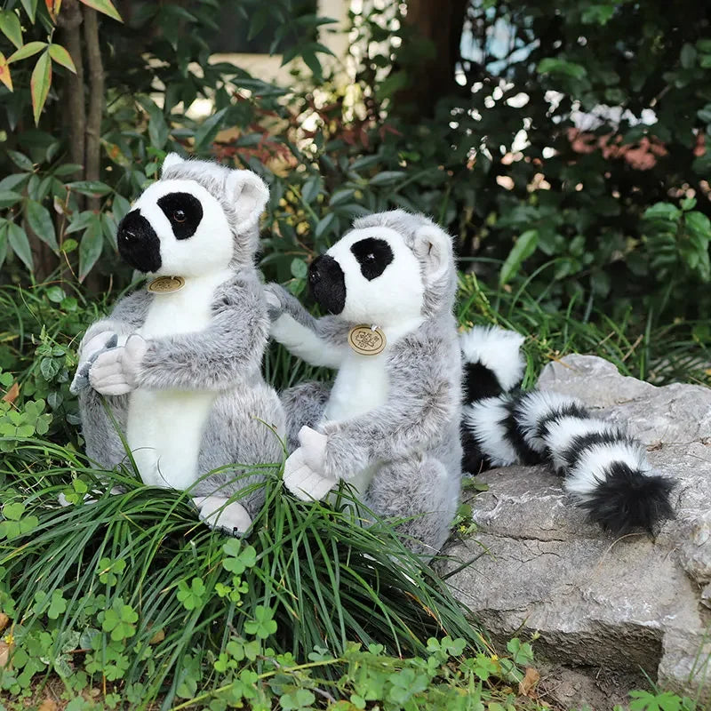 28cm Wild Lemur Plush Stuffed Animal Toy with Short and Long Arms for Kids and Adults