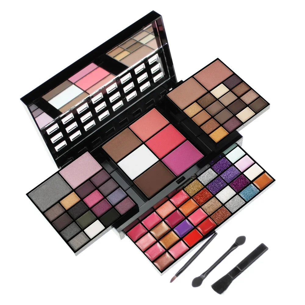 74 Color Professional Makeup Set with Eyeshadow Lip Gloss Matte Concealer and Flash Lipstick in Gift Box for Women