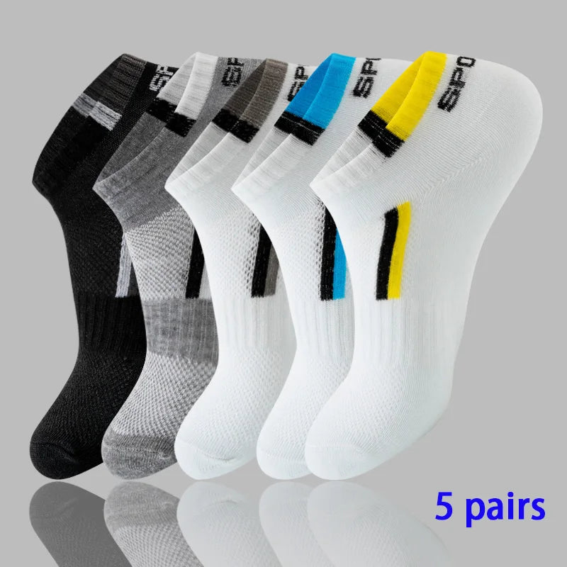 8 Pairs Women/Men Boat Socks Invisible Low Cut Non-slip Casual Breathable