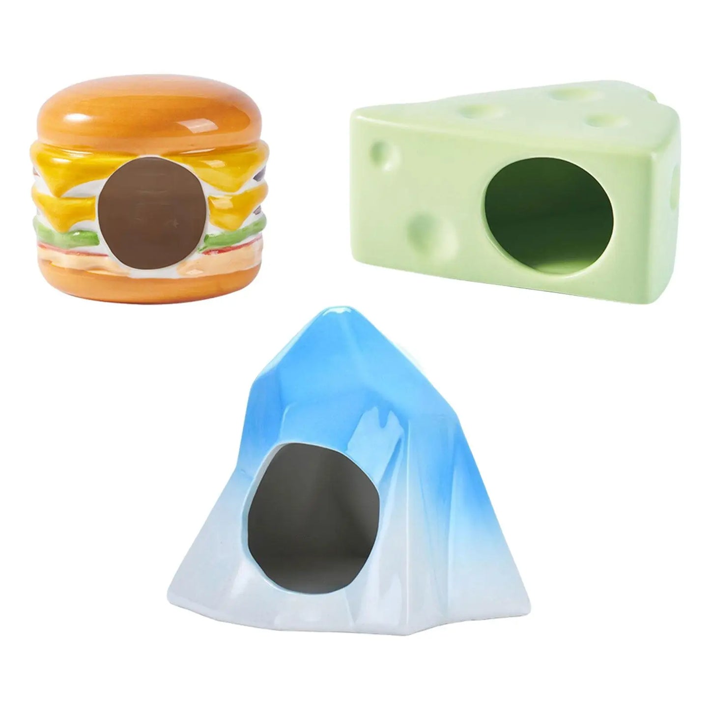 Ceramic Hamster House Creative Cage Accessory Cool Nest Hamster Hideout for Squirrels Small Chinchilla Gerbils Dwarf Hamster