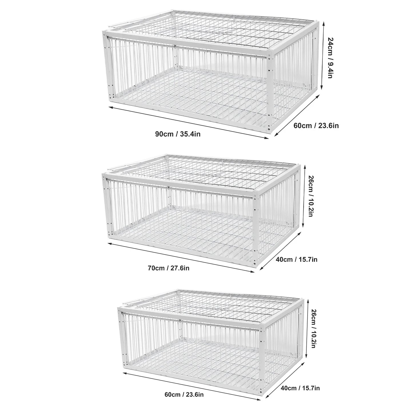 Bird Trap Cage Single Way Entry Sturdy Rust Resistant Portable Escape Proof Animal Trap Cage for Farm Garden Warehouses Garage