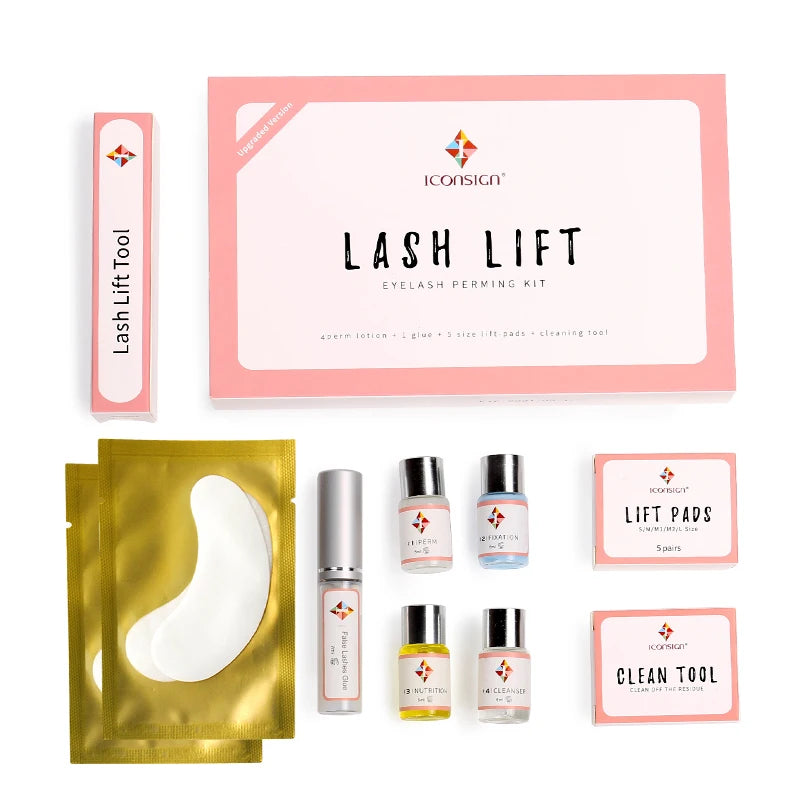Iconsign Lash Lift Kit Upgrade Version Long Lasting Eyelash Perm Enhancer Lasts 6 to 8 Weeks Calia Makeup Tools