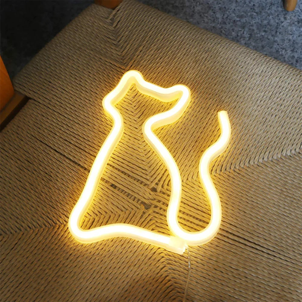 USB/Battery LED Neon Sign Lights Musical Note Wall Art Decor