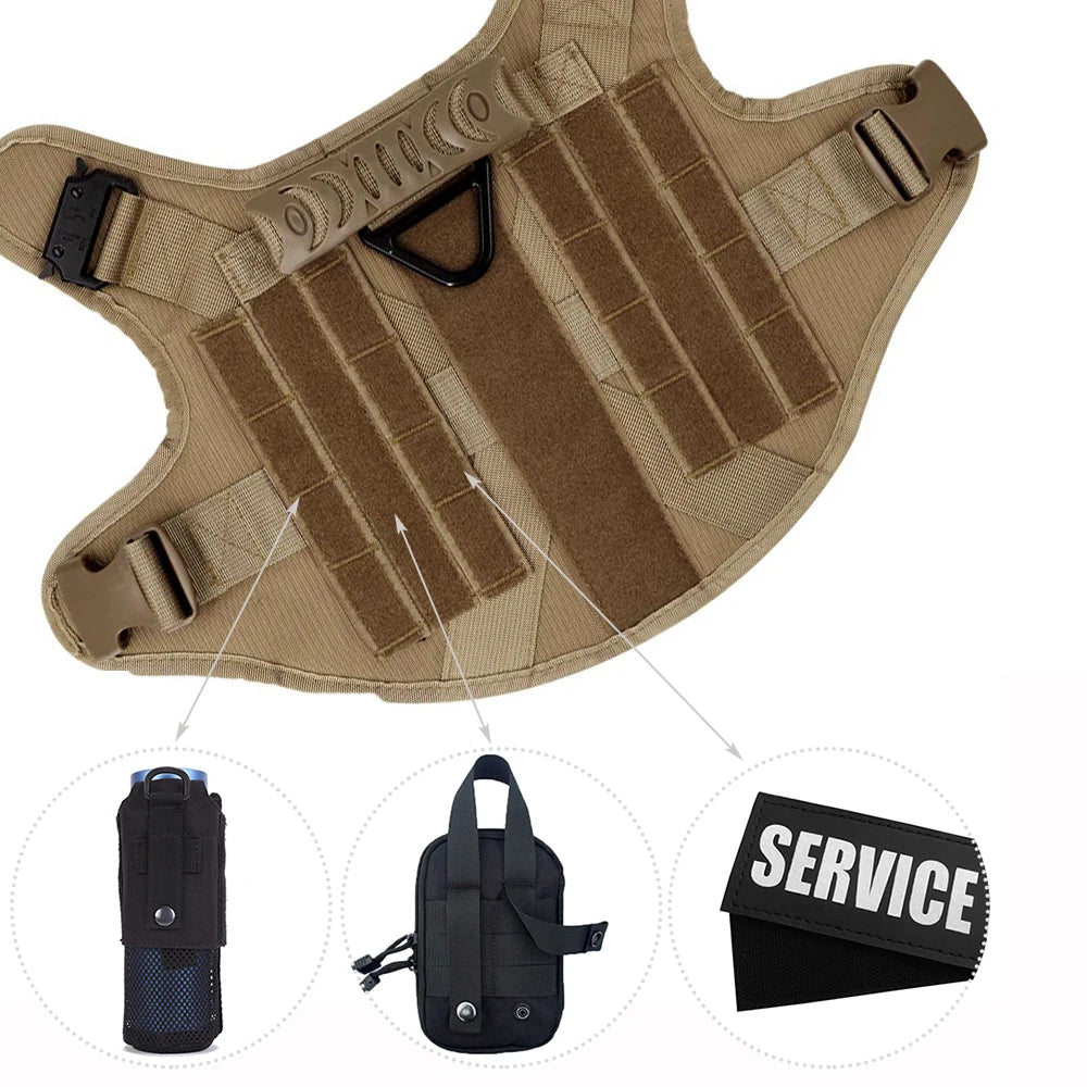 Military Large Dog Harness Training Vest for French Bulldog German Shepherd Malinois Tactical Comfort and Durability