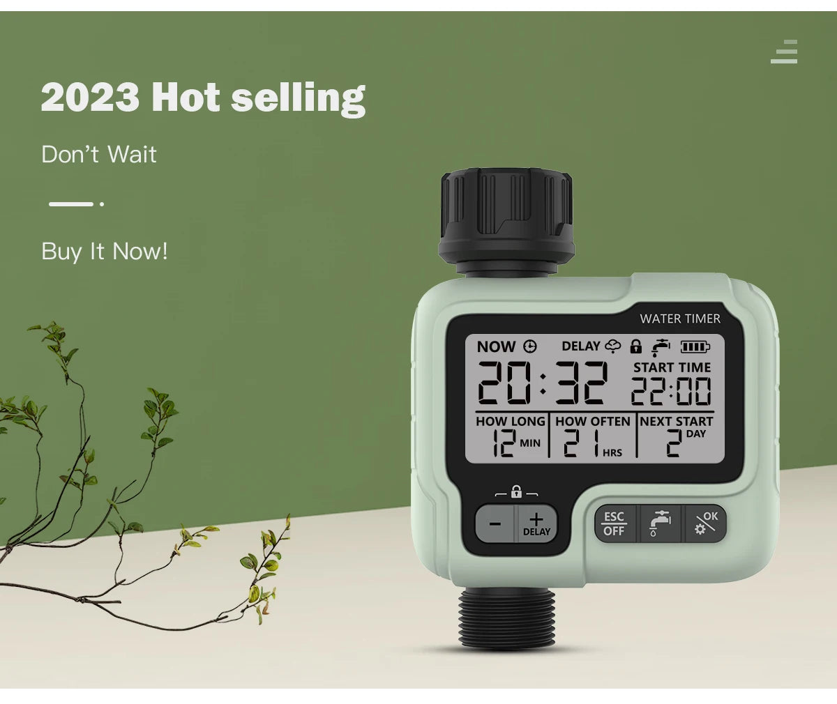 HCT-322 Automatic Water Timer Digital Irrigation Machine