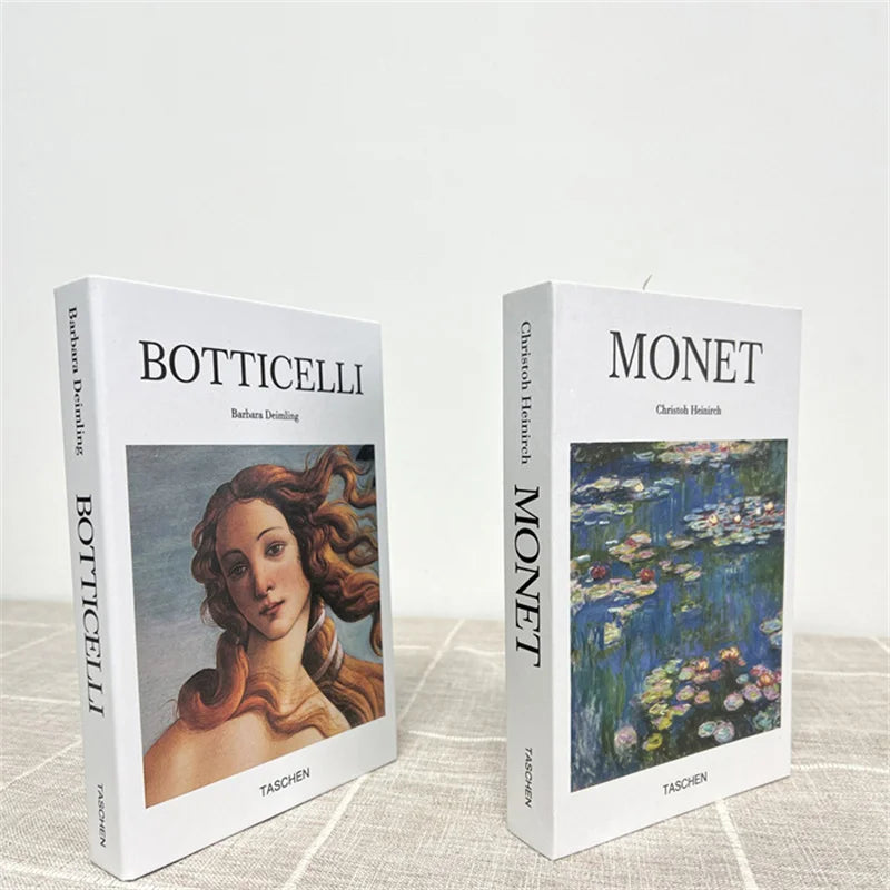 2 Piece Luxury Fake Book Decoration Set for Home and Cafe Decor Vintage Style Ornaments for Study and Club