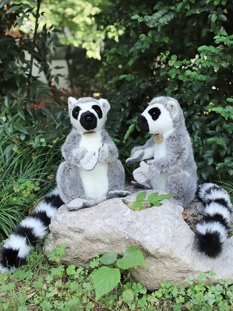 28cm Wild Lemur Plush Stuffed Animal Toy with Short and Long Arms for Kids and Adults