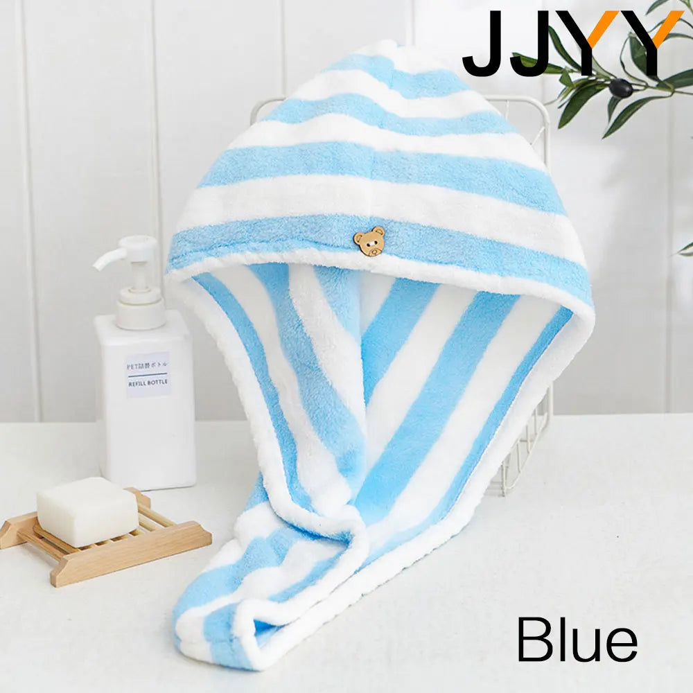 Hair Towel Wrap Fast Dry Hair Towel Super Absorbent Microfiber Coral Velvet Turban