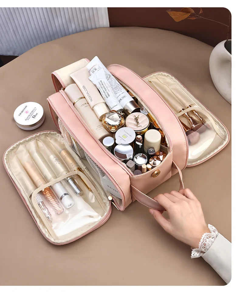 Waterproof Travel Cosmetic Bag for Men and Women Large Capacity Organizer for Makeup and Toiletries