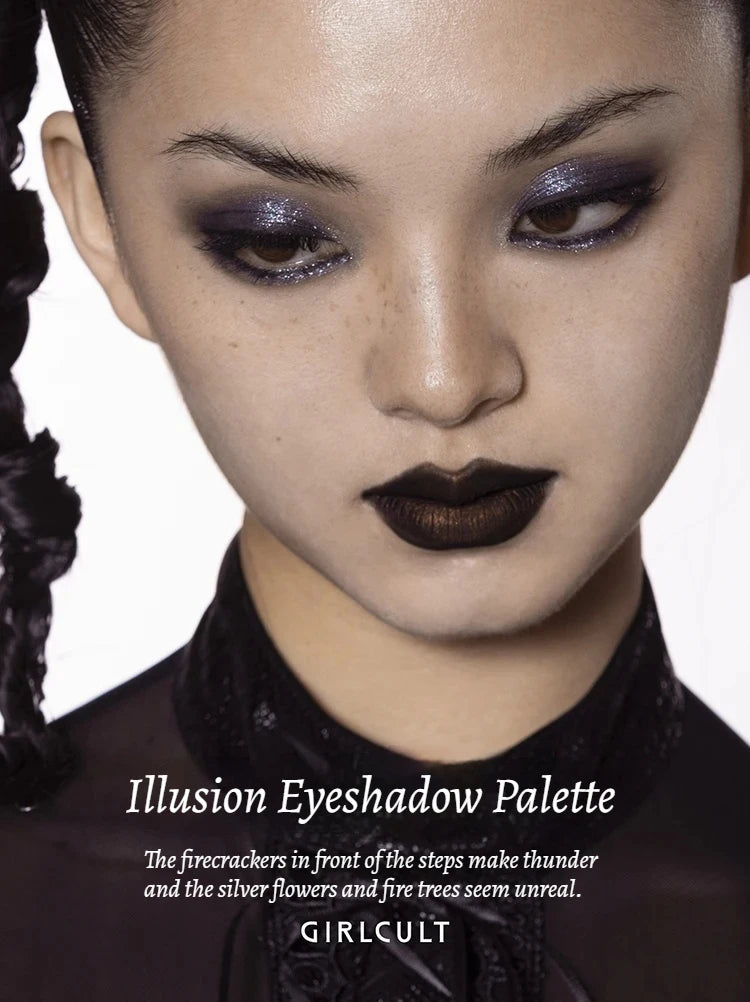 Girlcult Vegan 4 Color Eyeshadow Palette Shimmer Matte Chameleon Makeup for Halloween and Everyday Looks