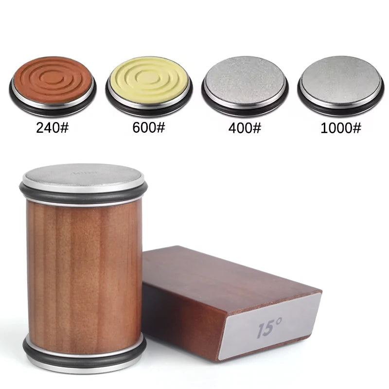 Rolling Knife Sharpener Kit with Magnetic Holder and Diamond Stones